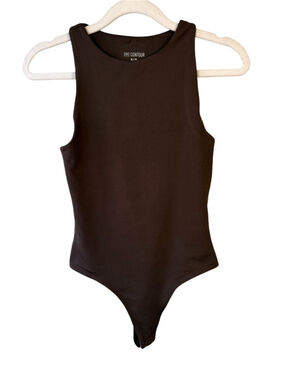 SWS Contour Brown Sleeveless Body Suit Size S Minimalist Neutral Stretch